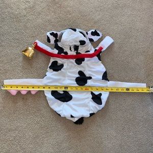 Small dog Halloween cow costume